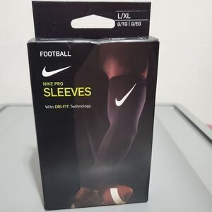 Nike Pro Dri Fit 3.0 Sz L/XL Compression Football Arm Sleeves Black 2 Pair